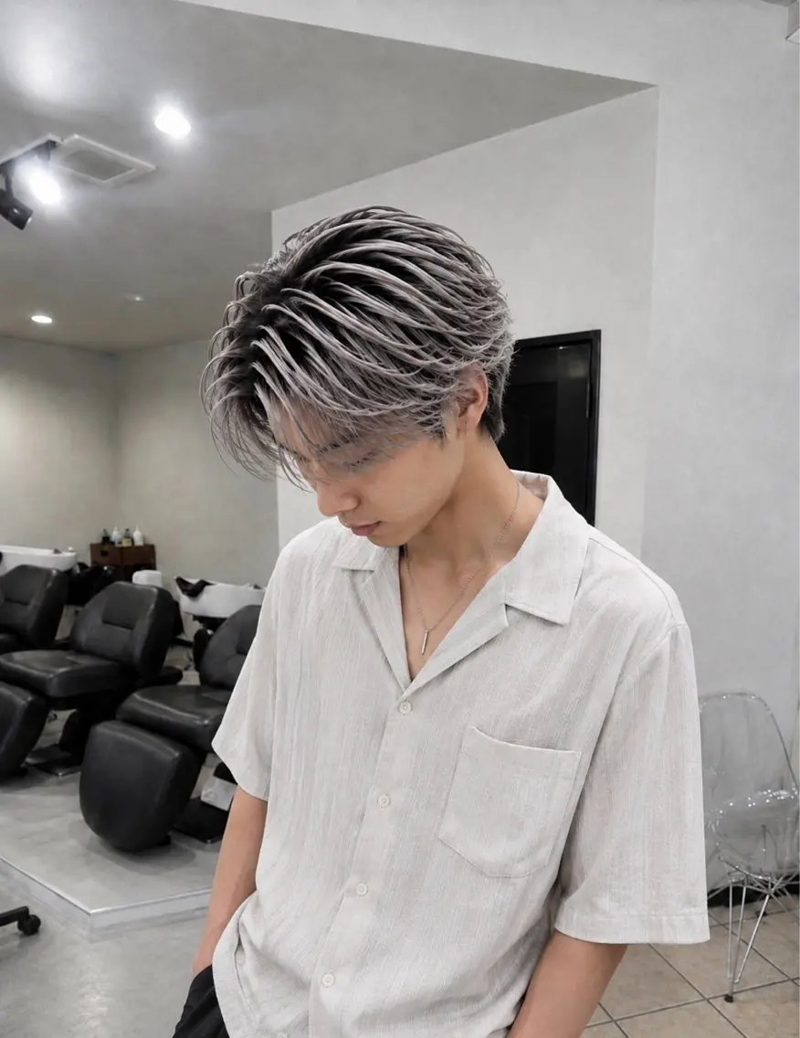 メンズ ハイトーン髪質改善 🫧大阪/kanonのヘアスタイル