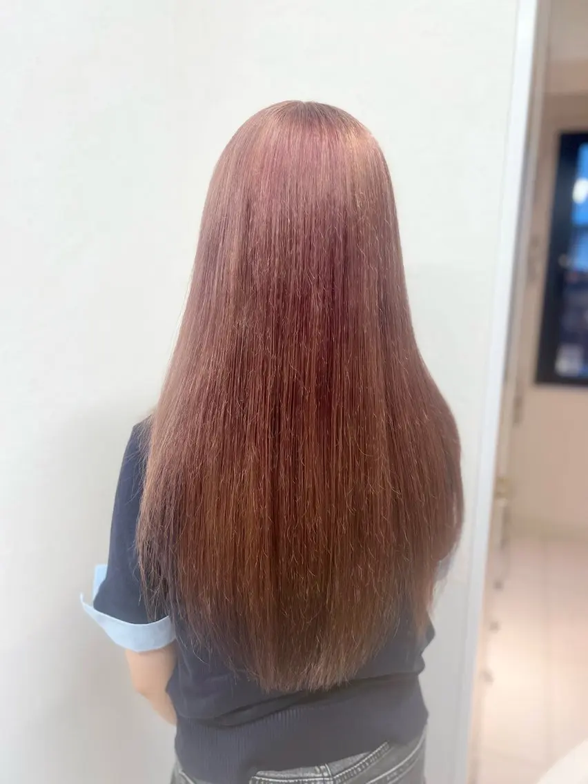 ロング カラー 透明感カラー ピンクカラー カット ヘアカラー ボブ/透明感カラー /さちかのヘアスタイル