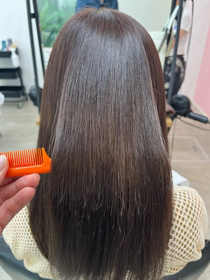 セミロング 髪質改善 トリートメント ヘアカラー トリートメント 髪質改善/増田拓真 金沢市/内灘/美容室のヘアスタイル