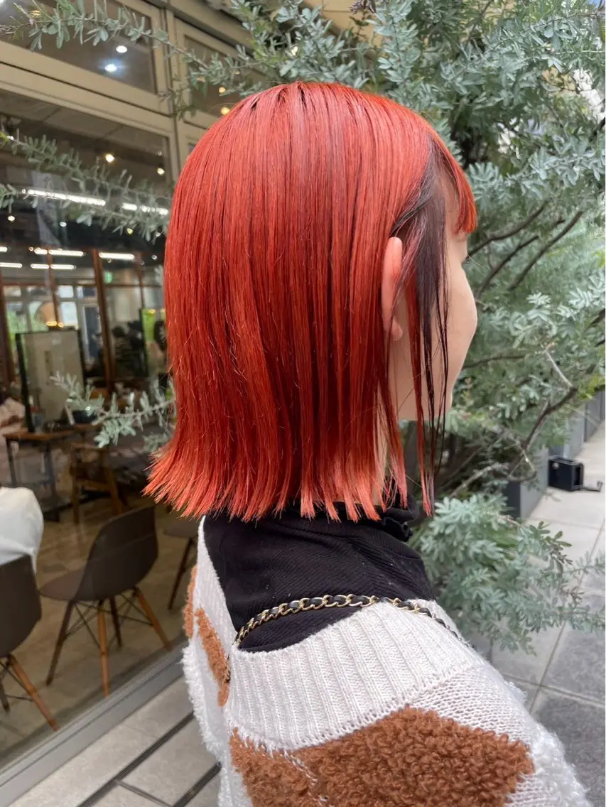 ミディアム カラー 明津 桜空のヘアスタイル