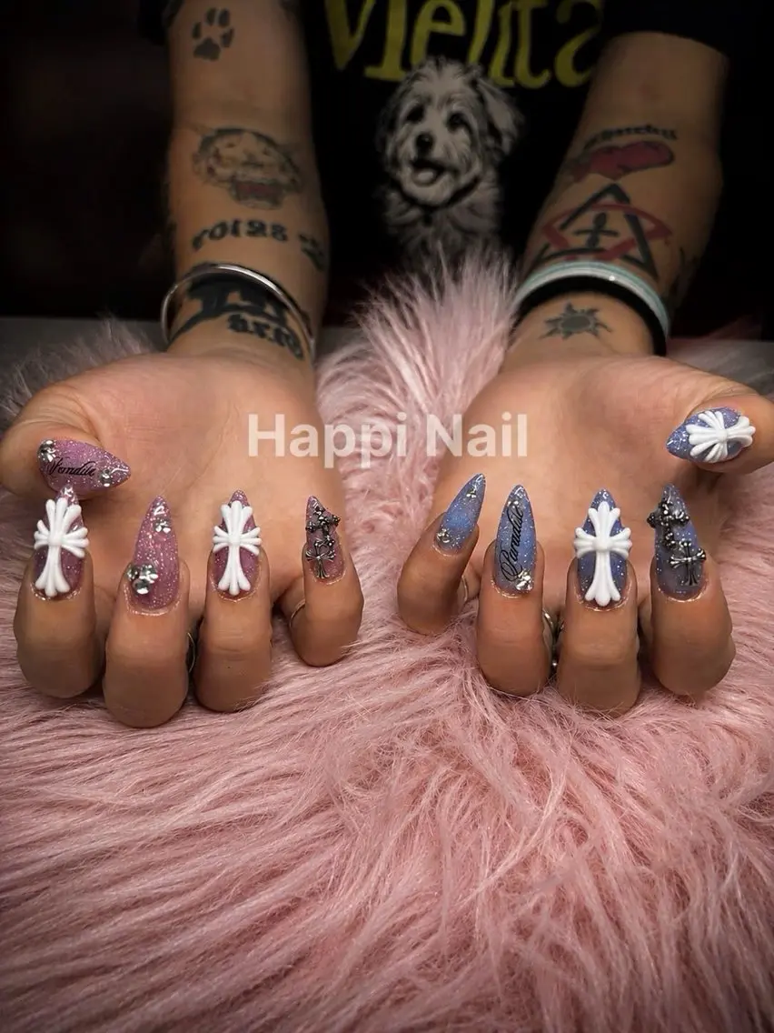 ネイル アートネイル フレンチネイル ジェルネイル 韓国ネイル マグネットネイル HAPPI NAIL 大国町のネイルデザイン