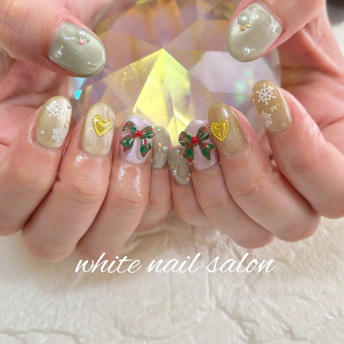 ネイル フットネイル ラメ(グリッター) ハンドネイル white nail salonのネイルデザイン