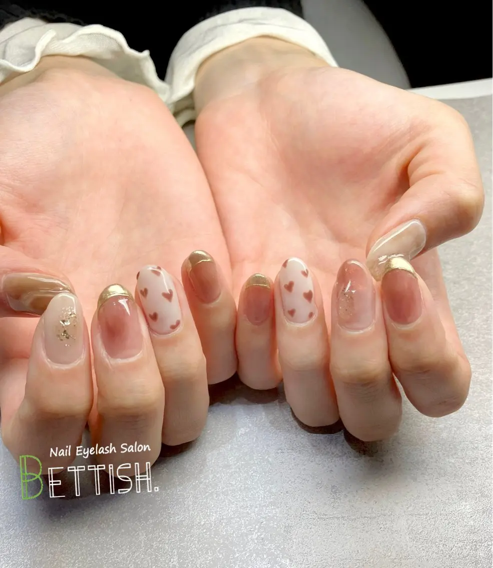 ネイル 持ち込み ニュアンスネイル ピンク ハンドネイル BETTISH. KUMIKO☺︎︎のネイルデザイン