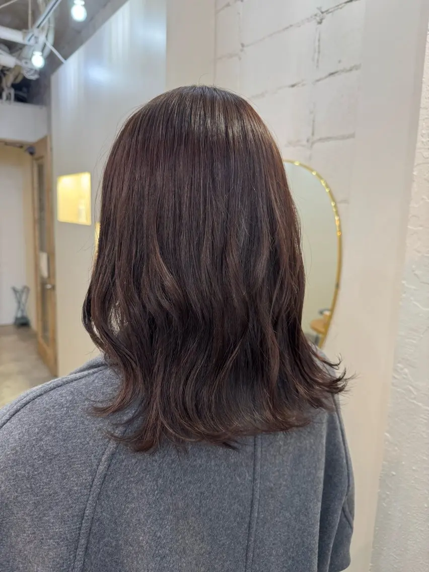 ミディアム カラー イルミナカラー LoRE hair 四条河原町　西尾友里のヘアスタイル