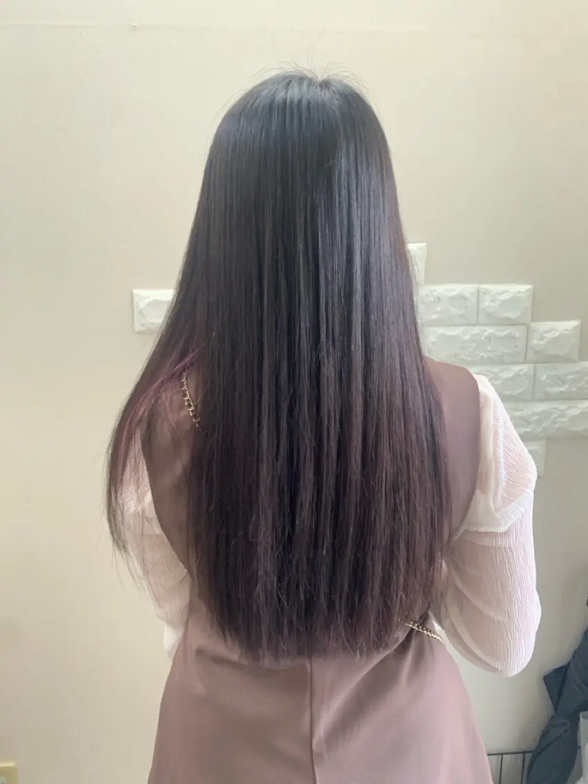 ロング パーマ 縮毛矯正 縮毛矯正 トリートメント 酒井 美羽のヘアスタイル