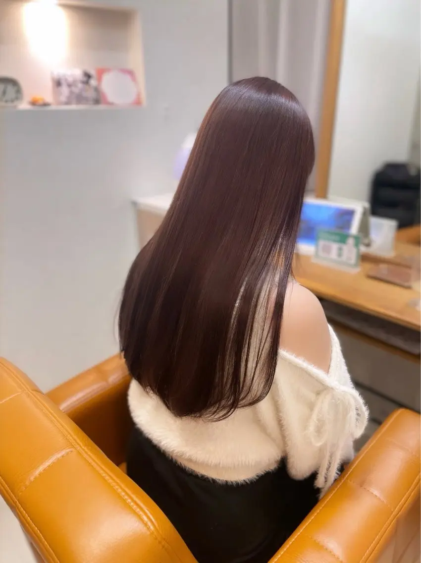 ロング カラー カット ヘアカラー トリートメント 【完全個室】髪質改善 暖色カラー/山崎唯奈のヘアスタイル