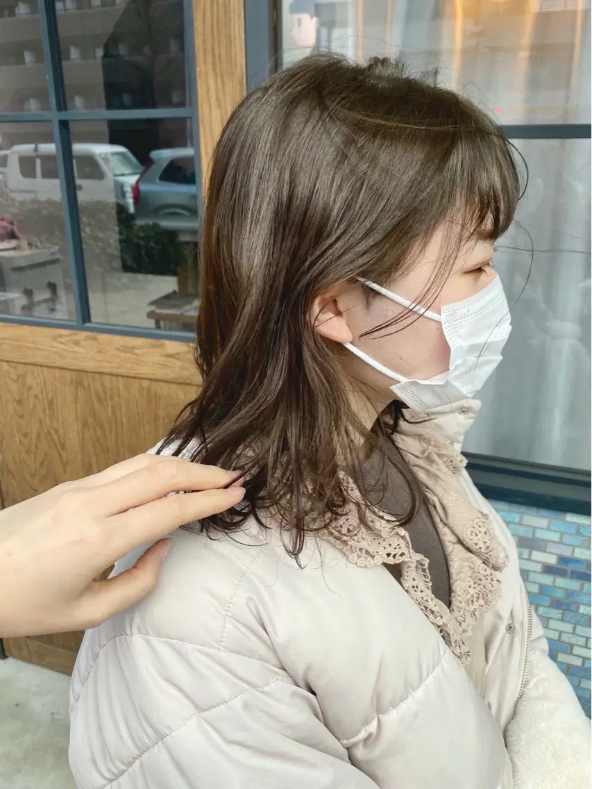 カラー＋トリートメント🌿シャンプーブロー込み🐩 リタッチのみも可です✨迷ってる方もご相談ください🙇‍♀️の写真