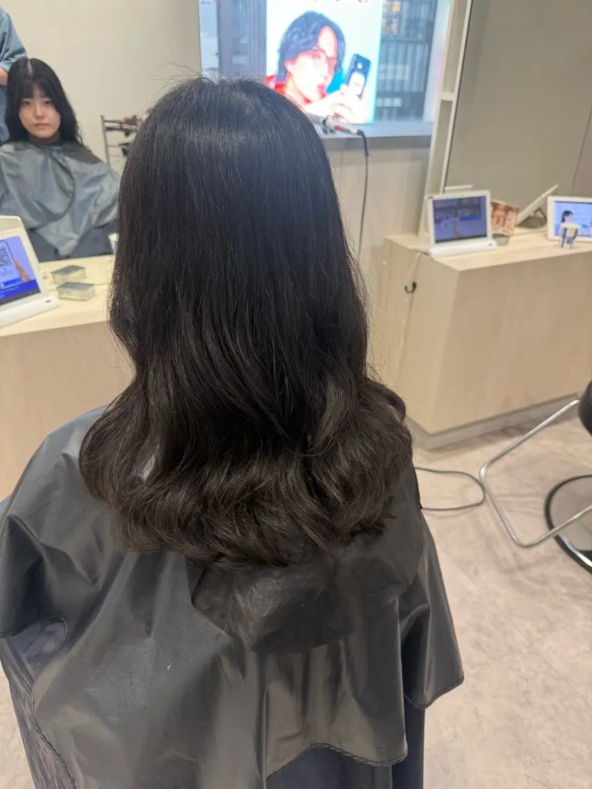 🧡カット+韓国風デジタルパーマ🧡 【12000→1000】✨女性ロング限定✨の写真