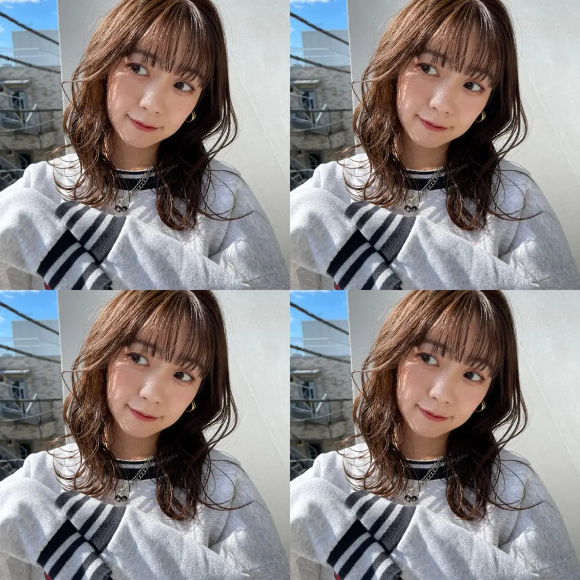 セミロング カット ヘアカラー 💎yuto💎 ハイトーン/韓国ヘアのヘアスタイル
