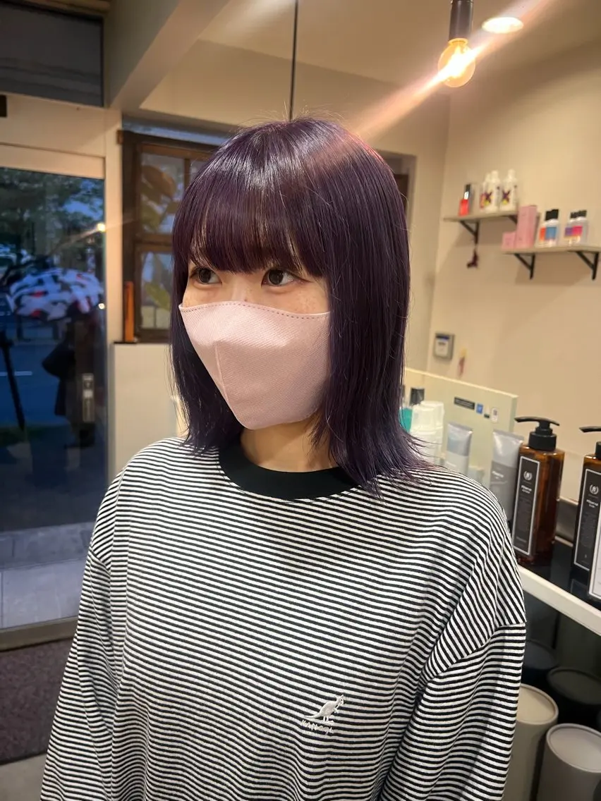 ミディアム 🩵みずき/レイヤー /韓国ハイトーン🩵のヘアスタイル