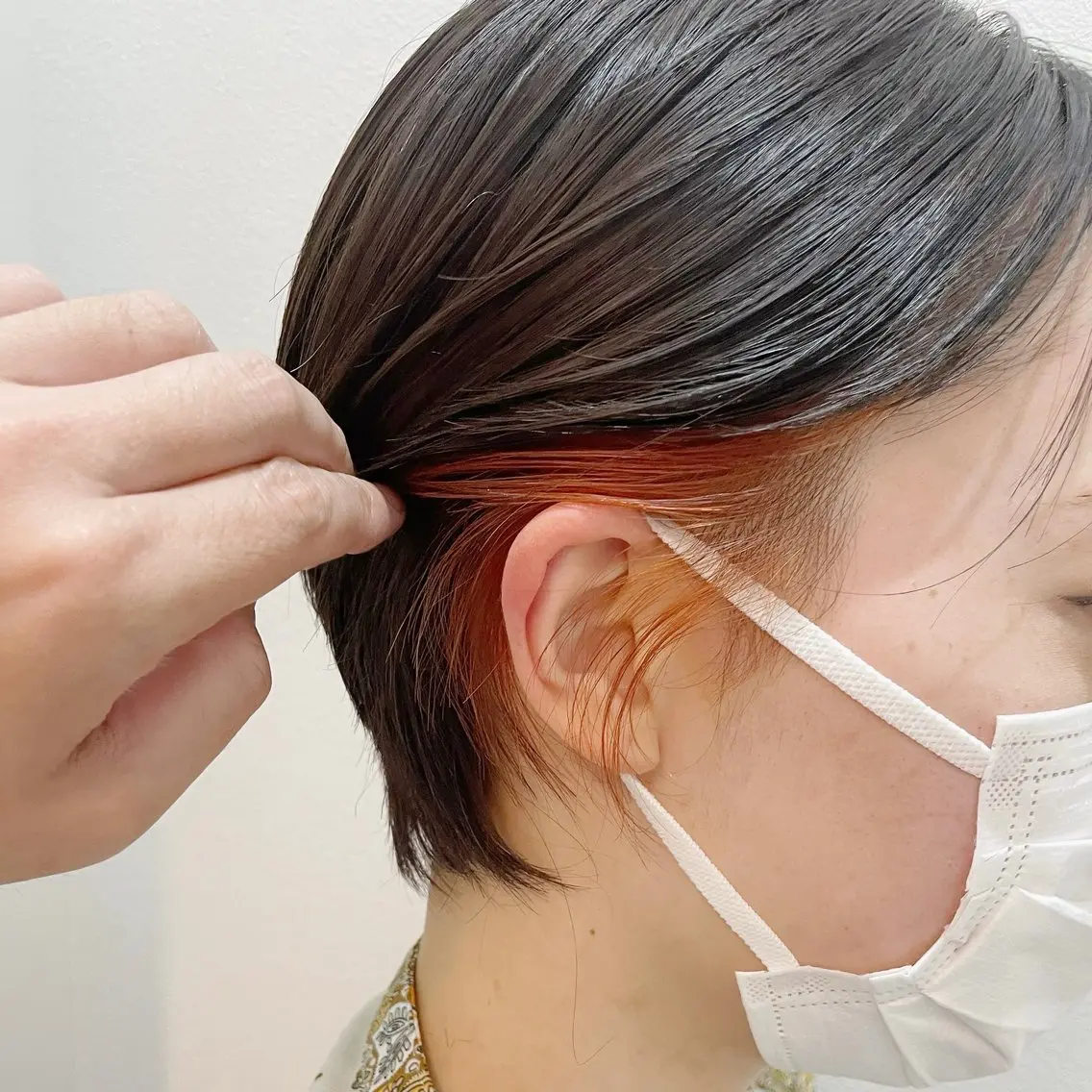 ショート カラー ベージュカラー ブルーカラー インナーカラー ピンクカラー 似合わせカット ショートボブ🦋廣瀬のヘアスタイル
