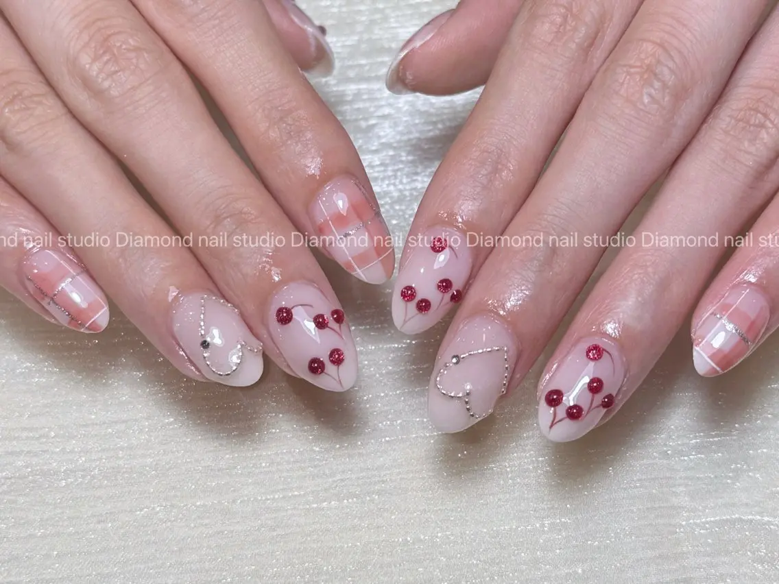 ネイル アートネイル オーロラネイル フラッシュネイル ガーリー キラキラネイル ハンドネイル Una NAILMANAMIのネイルデザイン