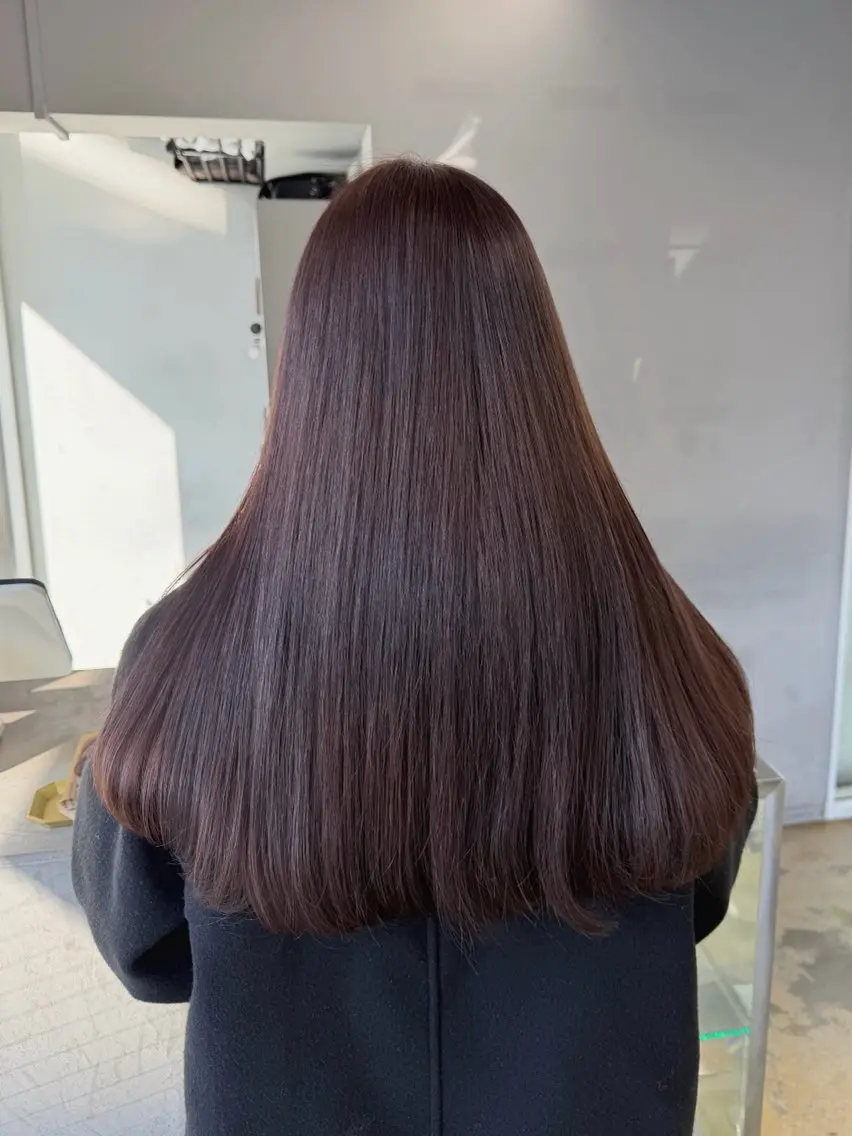 ロング カラー ブラウンカラー ラベンダーカラー ヘアカラー トリートメント 愛莉/ラベンダー/ ベージュ/ブラウンのヘアスタイル