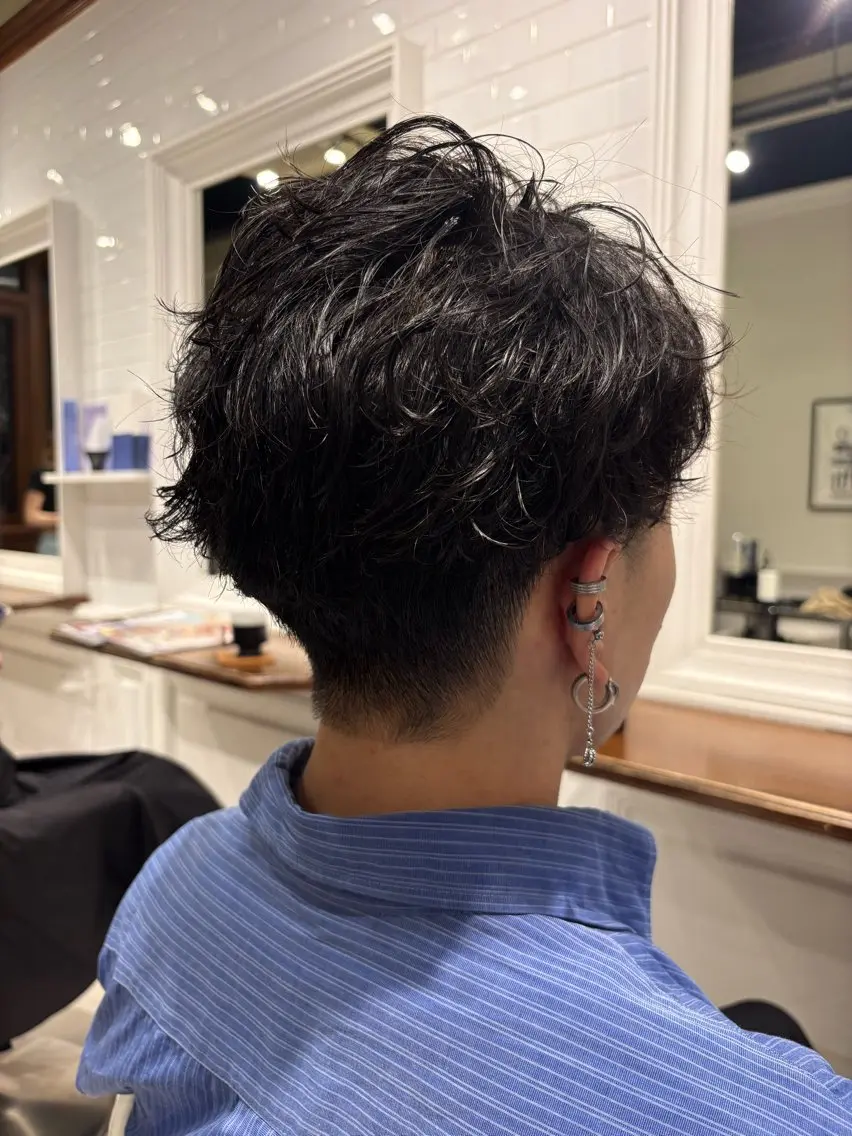 ショート パーマ メンズ カット パーマ ハラユウタ 千歳船橋駅のヘアスタイル