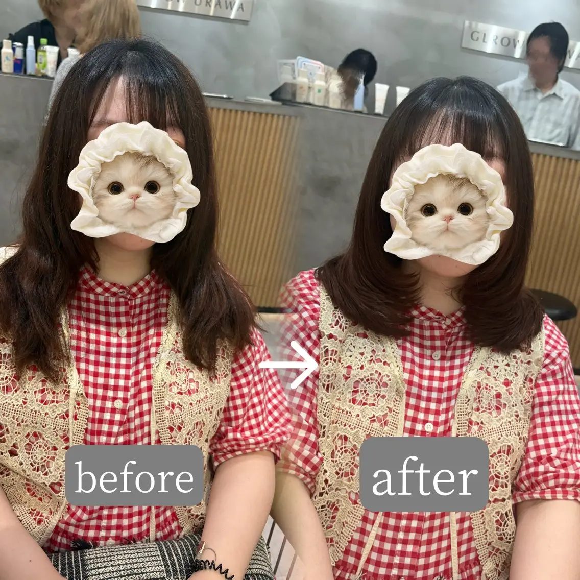 ミディアム カラー レイヤー🍀ボブ 浦和🍓YUIのヘアスタイル
