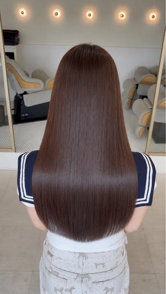 セミロング 髪質改善 縮毛矯正 縮毛矯正 ⭐️超髪質改善特化 ✂️美髪縮毛矯正きりのヘアスタイル