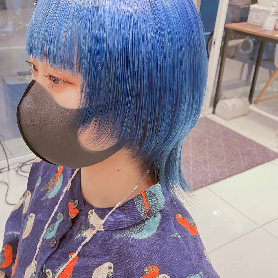 ミディアム カラー ウルフカット ハッシュカット/七海のヘアスタイル
