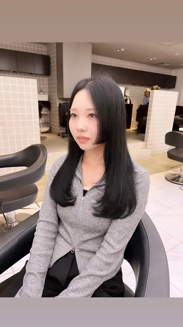 ロング カラー パーマ ヘアアレンジ メンズ 上品＆韓国風 🥀海心🥀のヘアスタイル