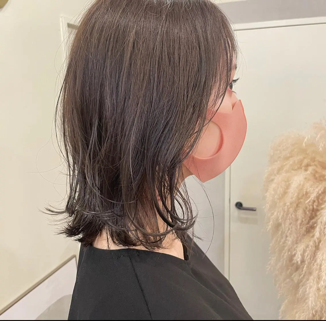 ミディアム カラー グレージュ ラベンダーカラー ラベンダーグレージュ ラベンダーグレー カット ヘアカラー はるか 💐 お悩み改善美容師のヘアスタイル