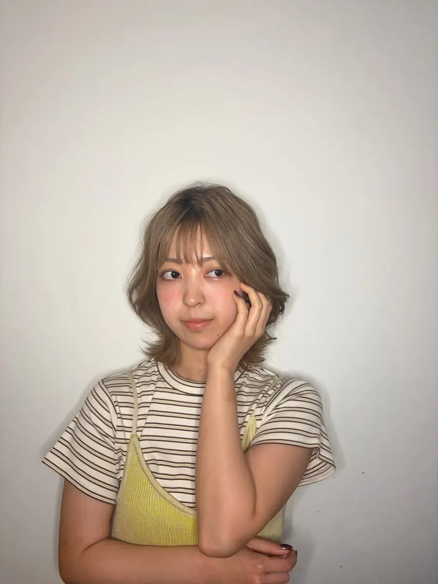 ミディアム カラー ヘアアレンジ ヘアカラー トリートメント 🌼FERIA 桃山台 えり🌼のヘアスタイル