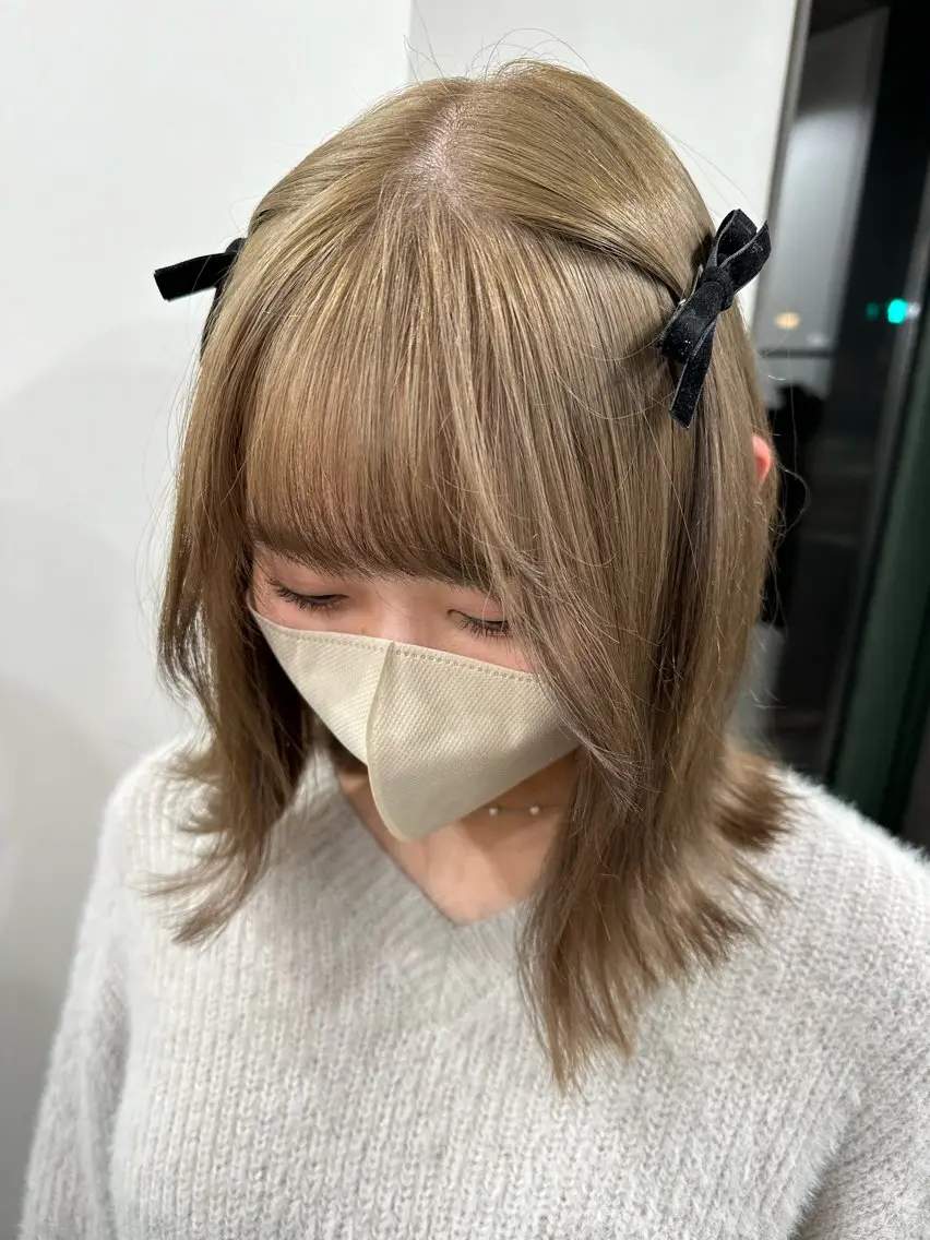 艶髪/透明感/韓国風/Wカラー（ブリーチ‪✕‬）+1step treatment💞の写真