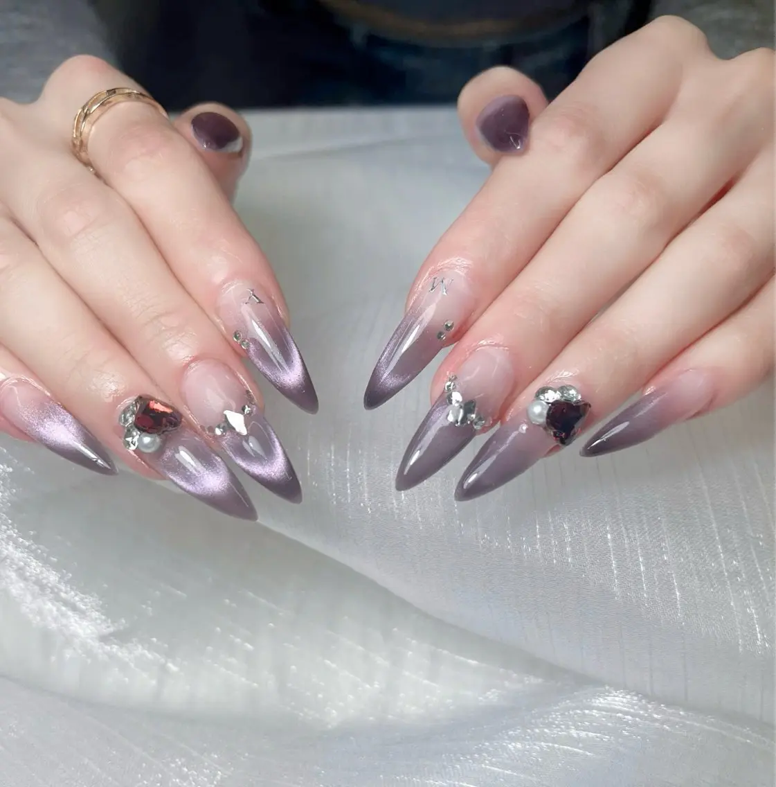 ネイル ジェルネイル 韓国ネイル マグネットネイル シンプルネイル 夏ネイル ハンドネイル NEM nailstudioのネイルデザイン