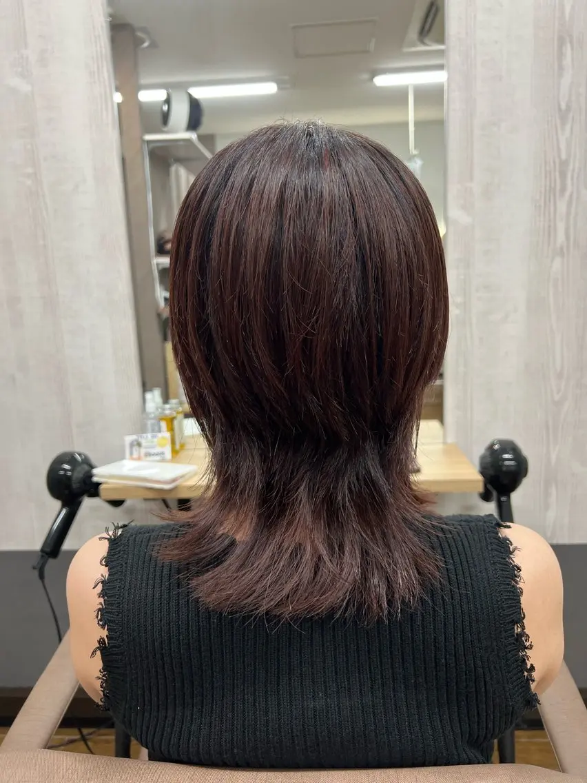 セミロング ウルフカット カット ヘアカラー トリートメント TELA HAIR 幕張本郷店 千尋のヘアスタイル