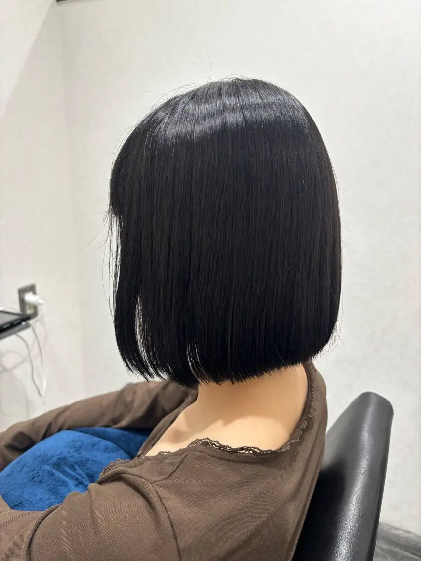 ミディアム カラー ボブ トリートメント 宮原 菜月のヘアスタイル