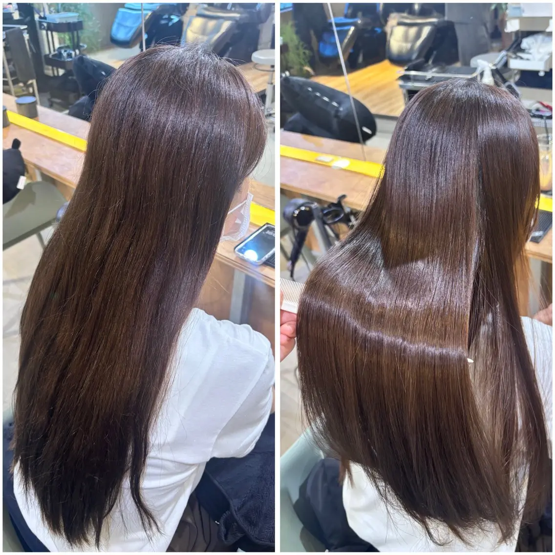 ロング 髪質改善 トリートメント Kazuha /透明感カラーのヘアスタイル
