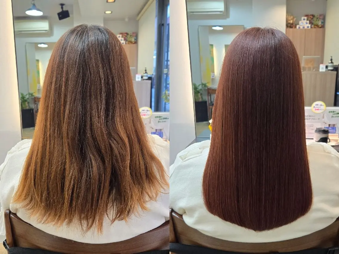 セミロング カラー 髪質改善 トリートメント カット ヘアカラー トリートメント 野村 果音(カノン)のヘアスタイル