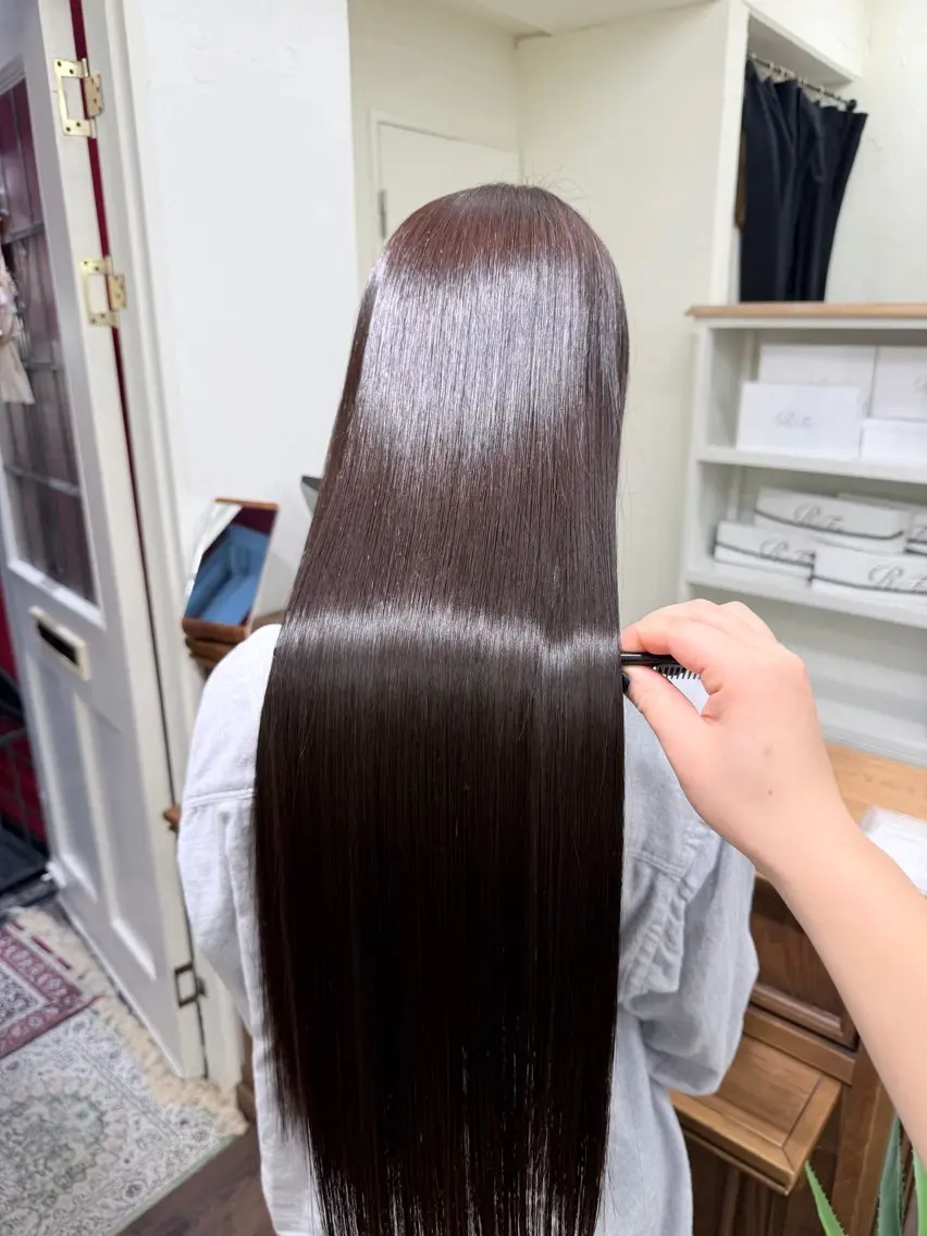 【ミニモ限定特別価格】 ✂︎メンテナンスカット✂︎➕✨髪質改善ストレート✨の写真