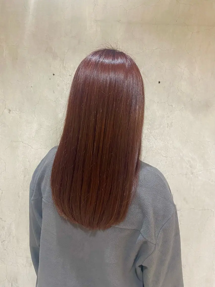 セミロング ピンクブラウン 透明感カラー /Kanon️🫧のヘアスタイル