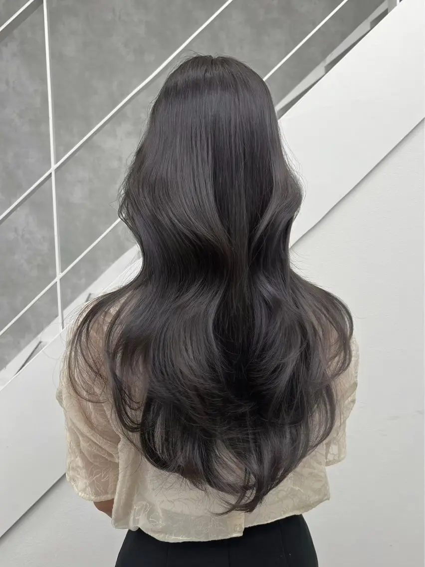 ロング カラー ブリーチ 透明感カラー ダブルカラー 韓国風カラー ブリーチなしカラー まほろ/ 🎀🫧のヘアスタイル