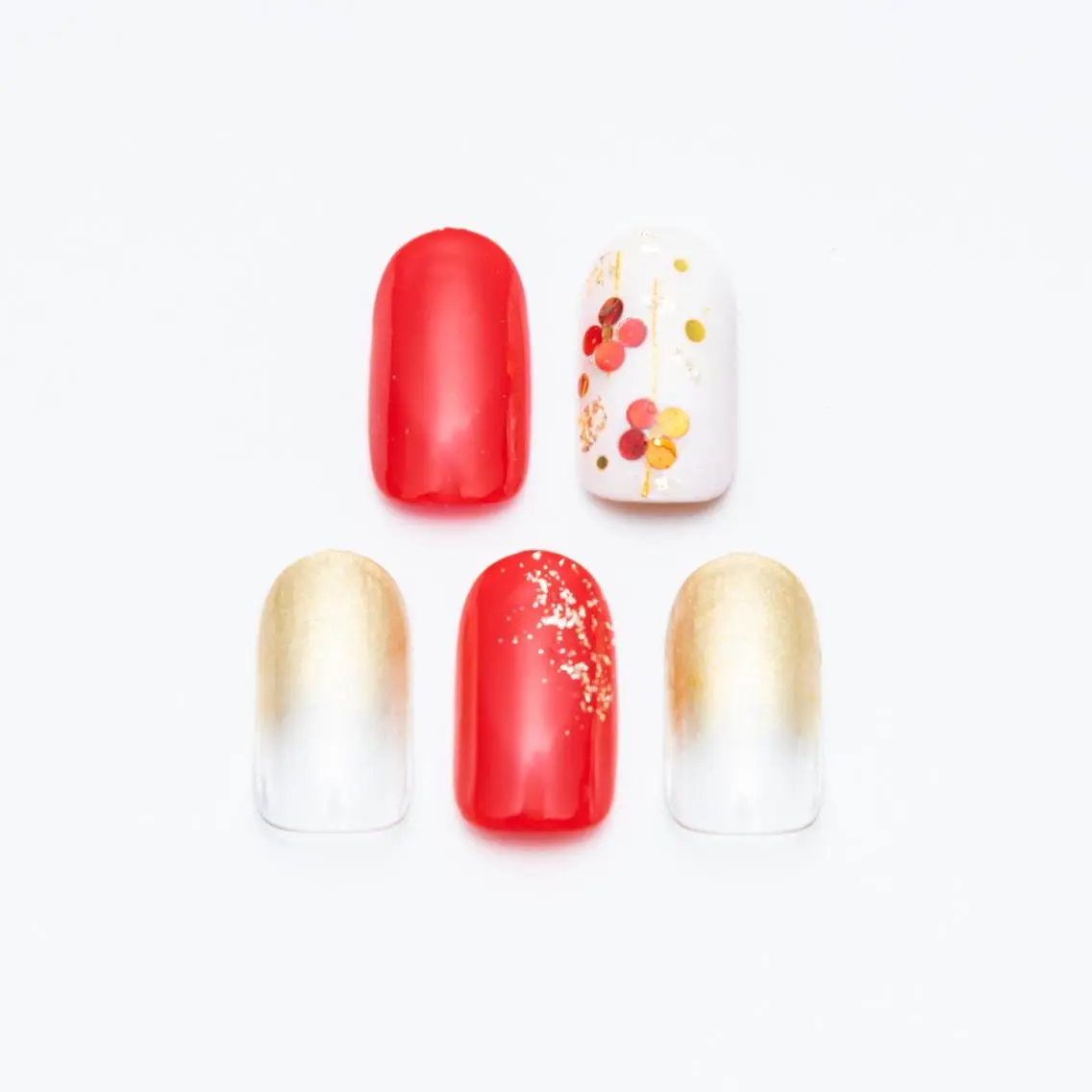 ネイル 成人式 ゴールド グラデーション E.design. Nailのネイルデザイン