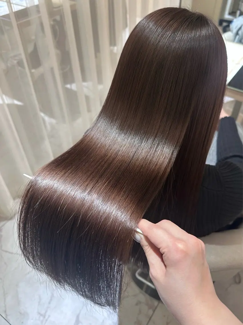ロング カラー 髪質改善 トリートメント カット ヘアカラー トリートメント ヘッドスパ 髪質改善・艶髪カラー 🌷miku🌷のヘアスタイル