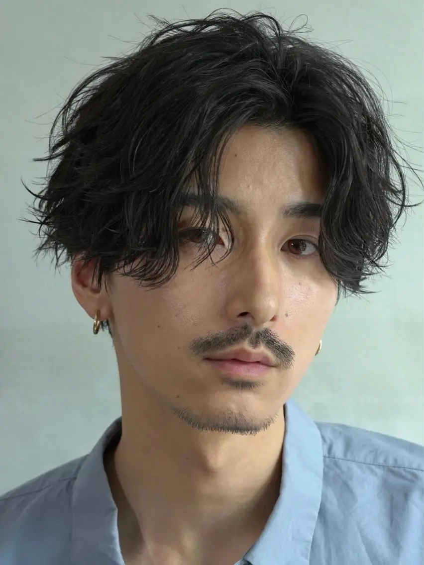 パーマ メンズ カット パーマ 髙村 心のヘアスタイル