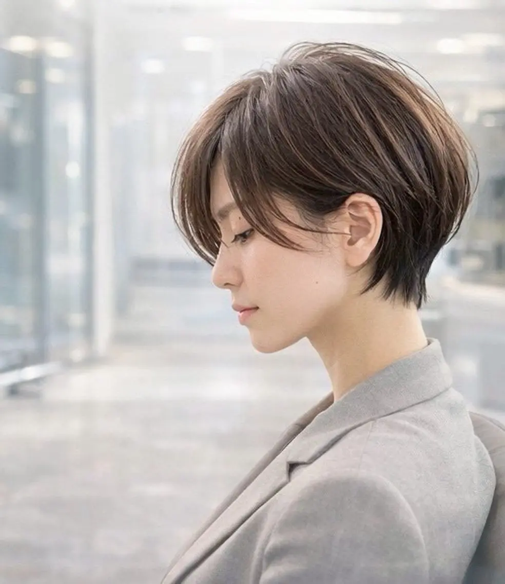 ショート カット ヘアカラー トリートメント 佐藤優晟/カラー/ 癖毛ショート/表参道のヘアスタイル