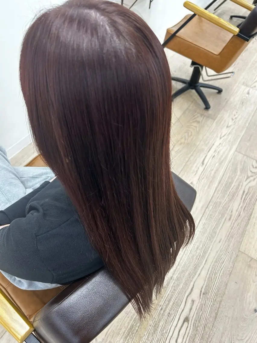ロング カット 縮毛矯正 ⭐️美髪矯正　透明感 nobuのヘアスタイル