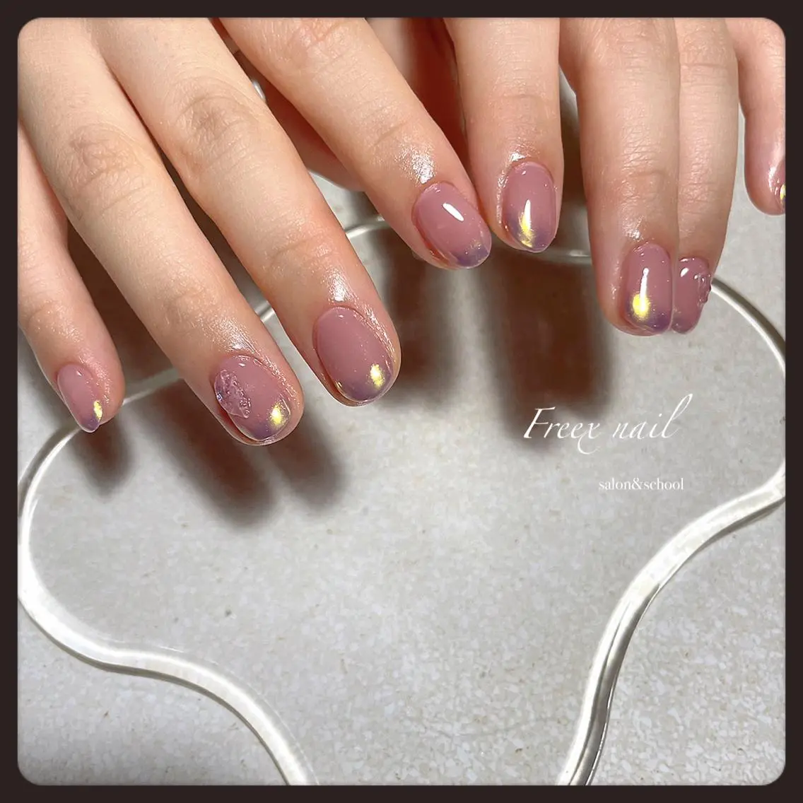 ネイル オーロラネイル ピンク ハンドネイル ハンドケア freex nail /ニュアンス/個性派のネイルデザイン
