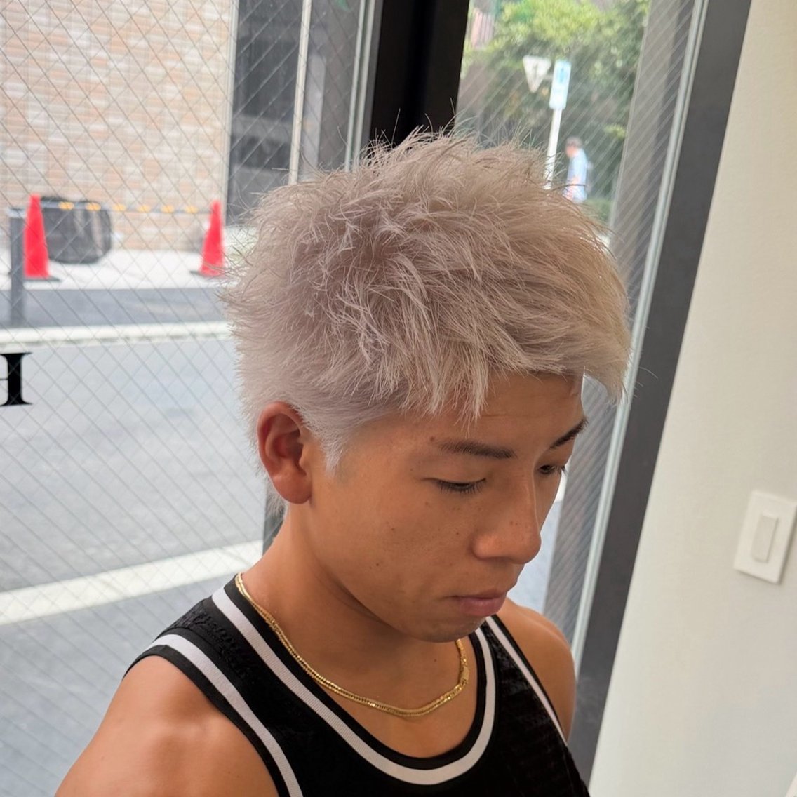 カラー パーマ メンズ メンズパーマ カット ヘアカラー トリートメント 角田 凌のヘアスタイル