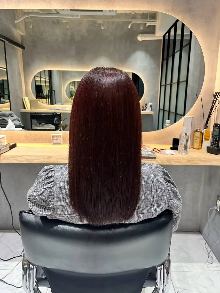 ミディアム カラー sayaka 透明感カラーのヘアスタイル