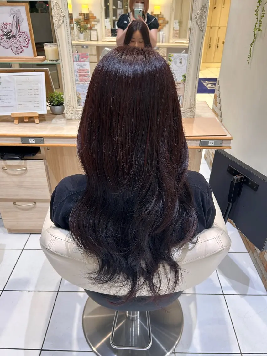 カラー レッドカラー 透明感カラー🩷 Nozomiのヘアスタイル
