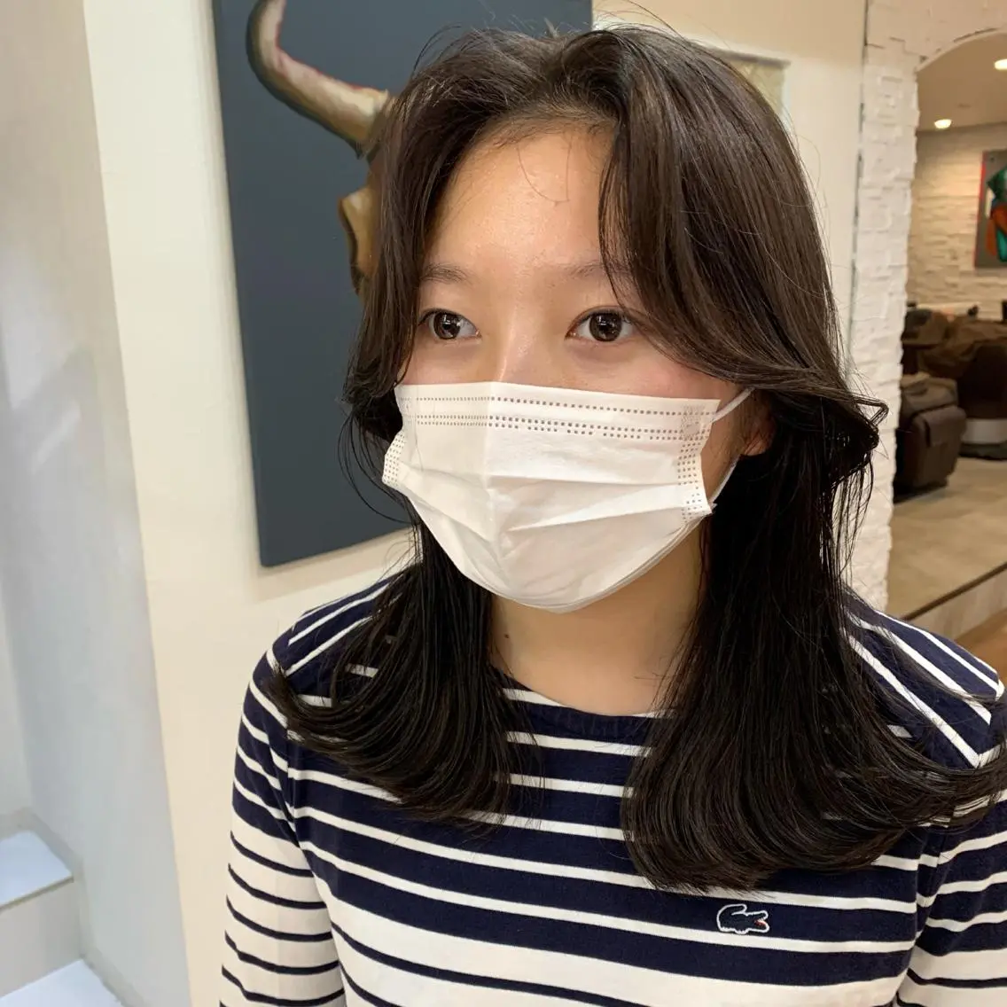セミロング くびれヘア 【韓国風くびれヘア】 joule小木曽輝のヘアスタイル