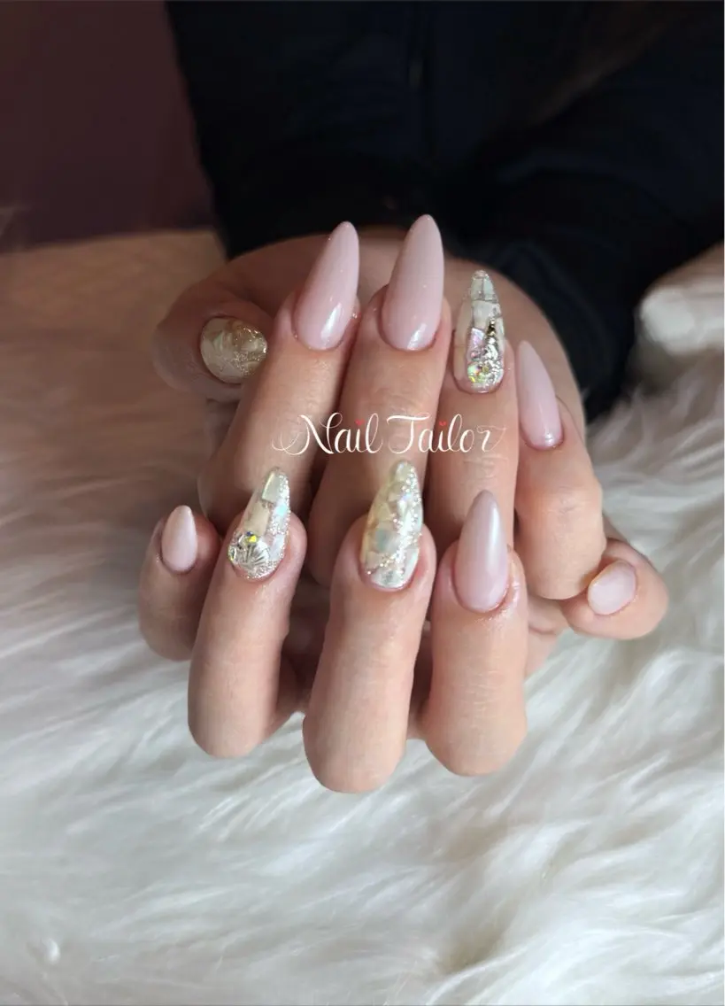 ネイル 長さ出し オフィスネイル 夏ネイル ハンドネイル NailTailor ネイルテイラーのネイルデザイン