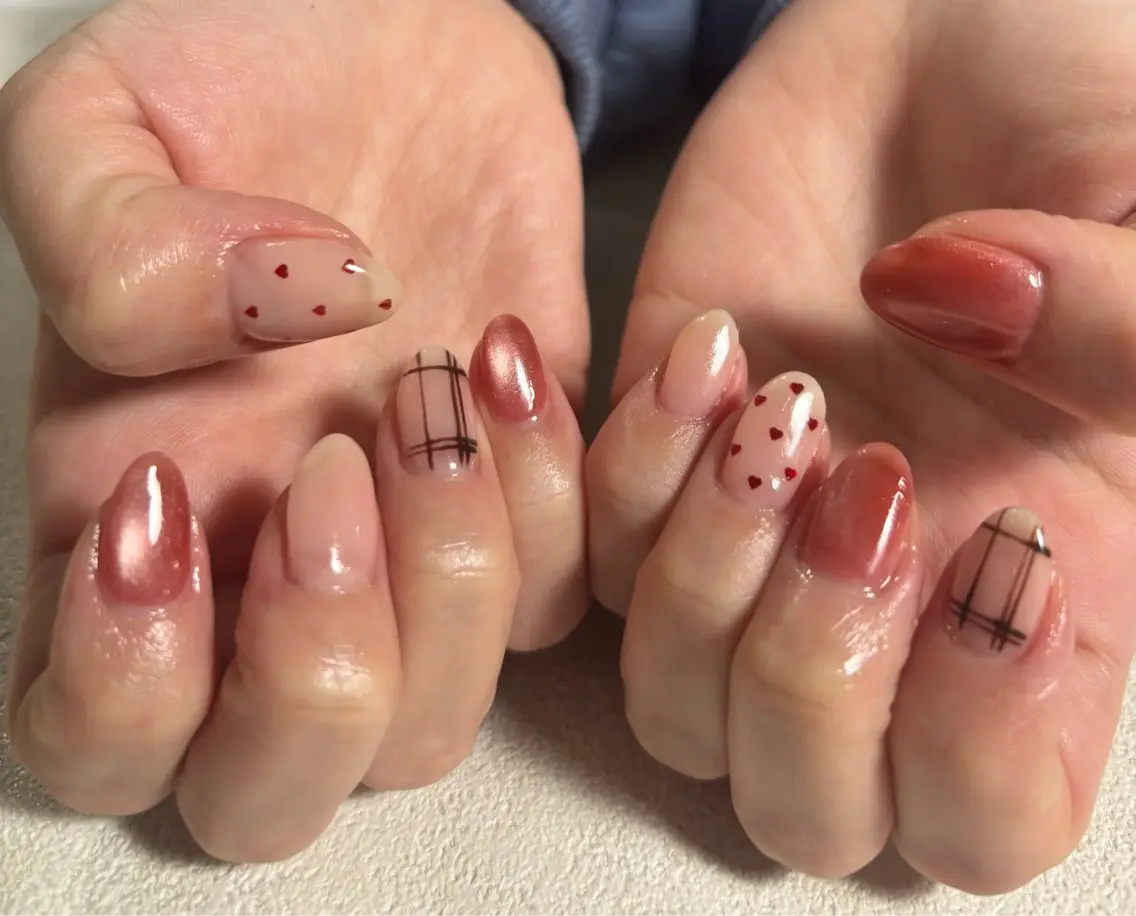 ネイル オーロラネイル 桜ネイル フラワーネイル フットネイル フレンチネイル ハンドネイル kiki nail たまプラーザのネイルデザイン