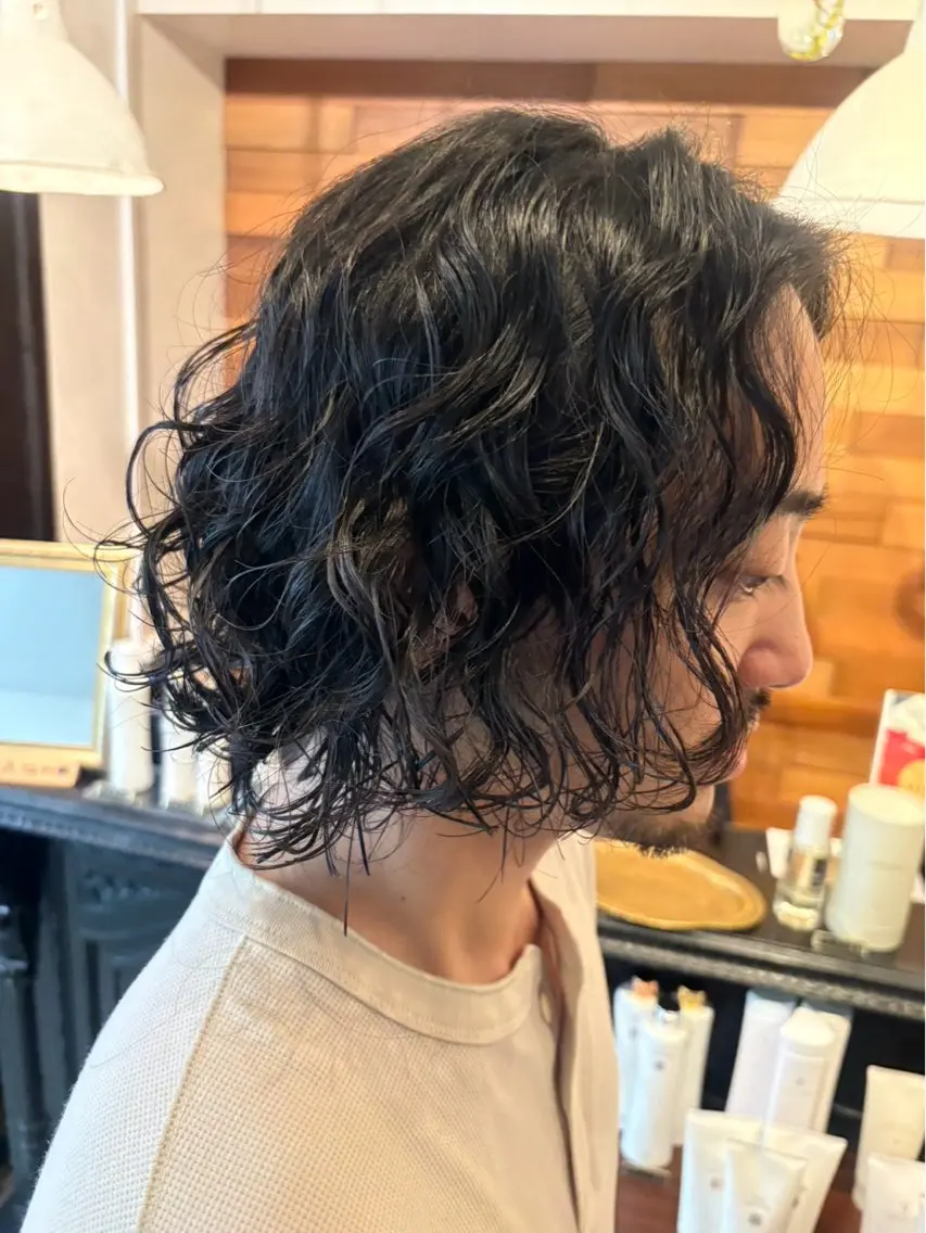 ロング パーマ メンズ YUJIN ツイスパ波巻き🔥のヘアスタイル