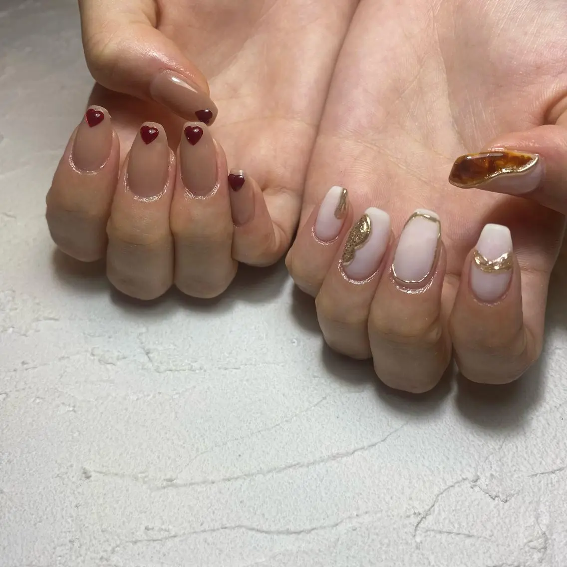 ネイル べっ甲ネイル ハンドネイル mol 山田のネイルデザイン