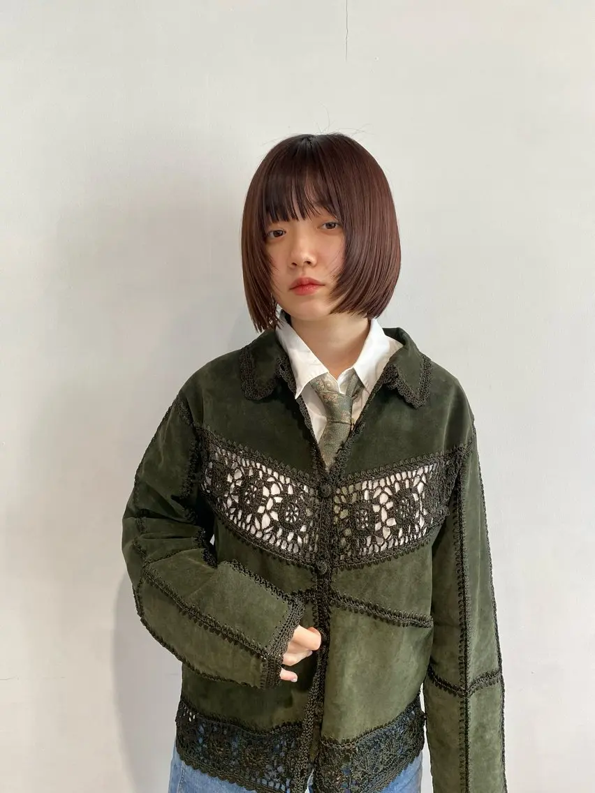 カラー ブラウンカラー レッドカラー ボブ/レイヤー /河内温太のヘアスタイル