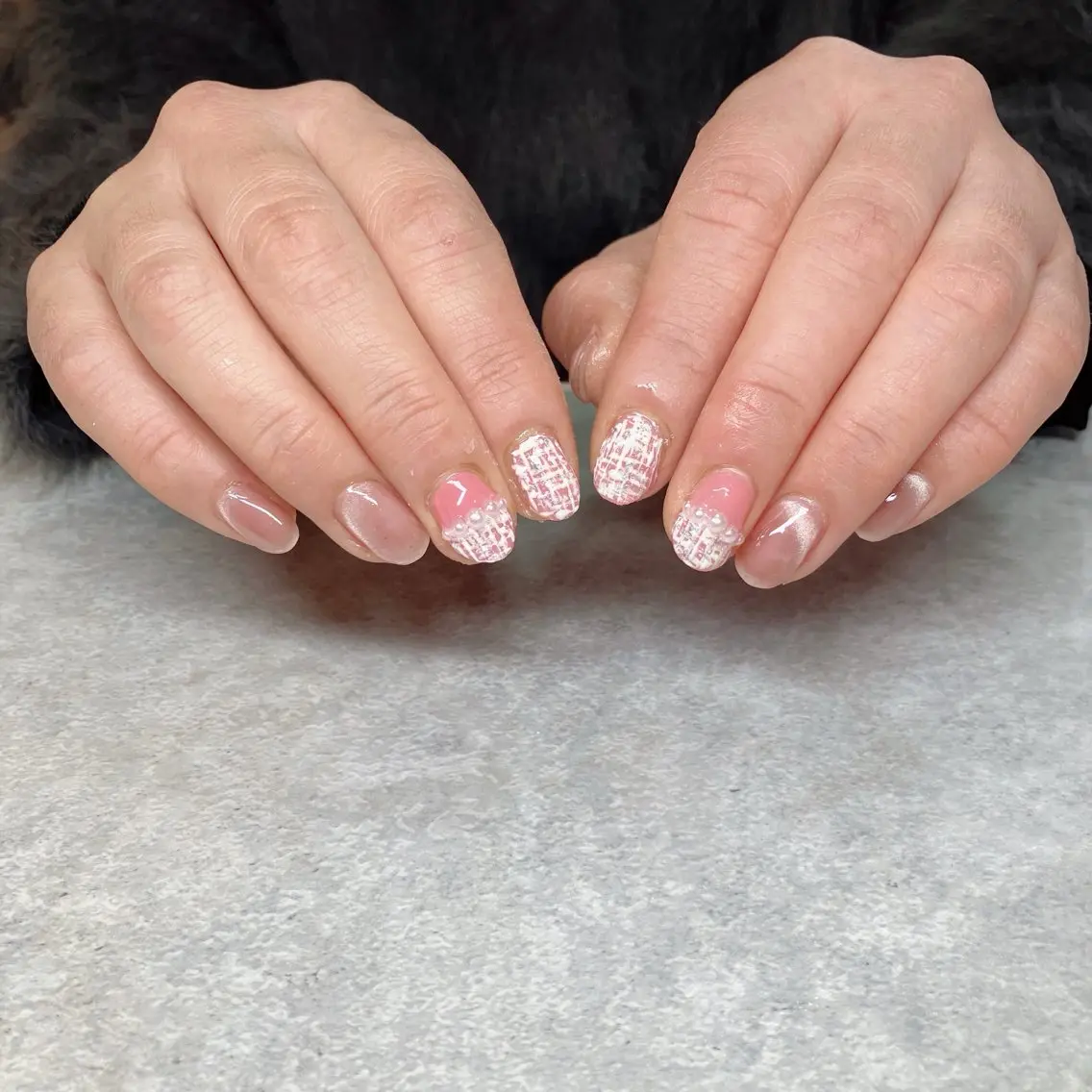 ネイル ツイードネイル EMUR水口店 nail  Akiのネイルデザイン
