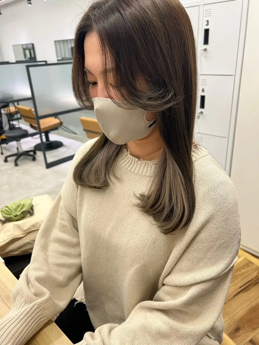 ロング 檜谷 晴　顔周りカットのヘアスタイル
